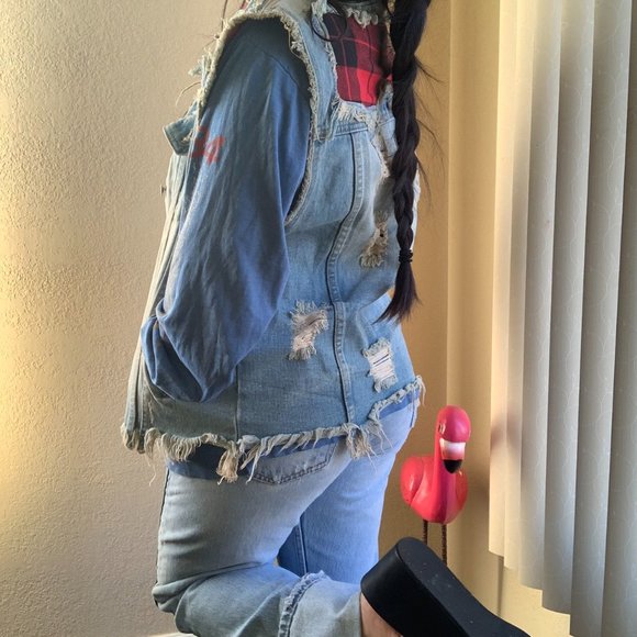 unif distressed denim vest - Picture 2 of 4